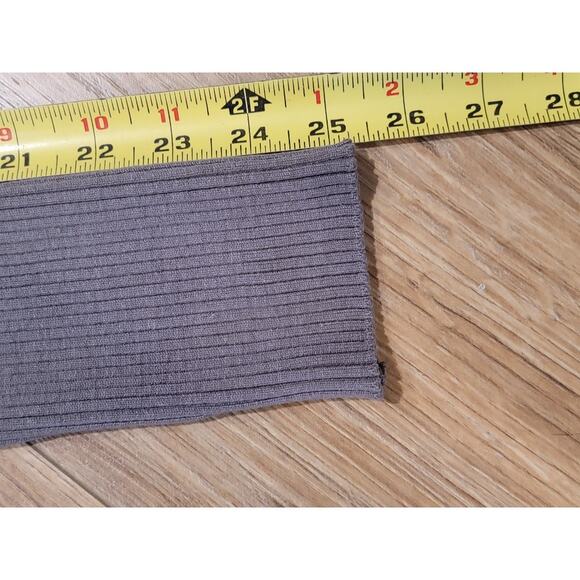 Chelsea and Theodore Top Mock Collar Ribbed Sz L Career Soft Texture Rare Gray - Picture 10 of 12